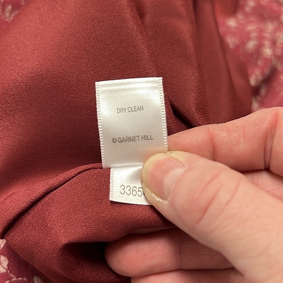 Garnet Hill Bohemian Pocket Detail Wine Colored Foral Print Size 02 - Picture 13 of 15